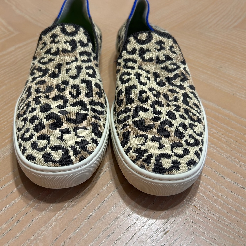 Rothy's Leopard Print Slip-On Loafers